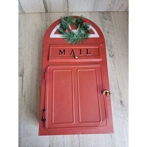 Ashland metal Santa Red Door mailbox‎ Xmas home decor